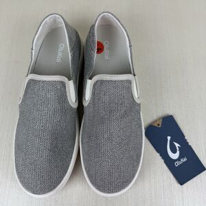 Olukai Pehuea Shoes Women’s Size 9.5 Gray Tapa/Tapa Slip-On New